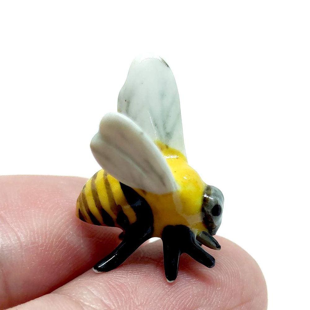 Estatueta SSJSHOP Bee Micro Tiny Dollhouse pintada à mão em creme