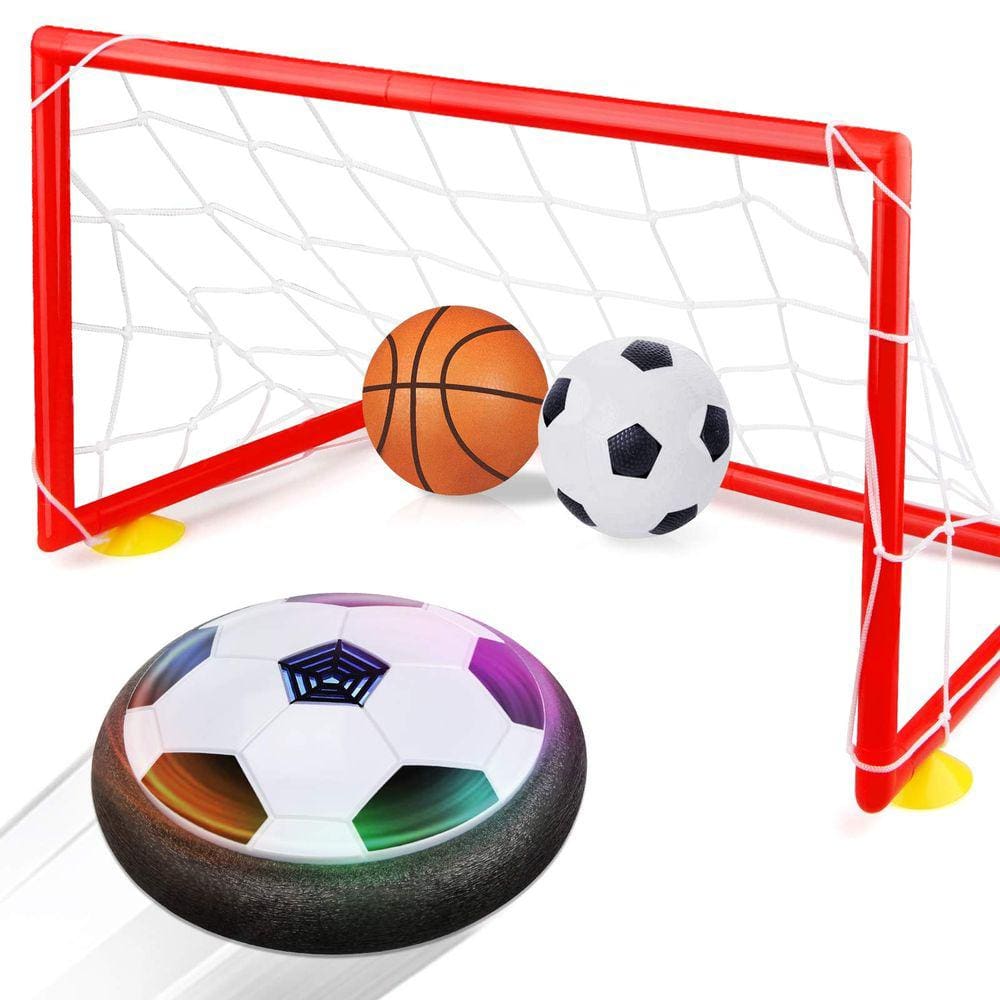 Conjunto de bolas de futebol Hover Betheaces com 2 gols para crianças de 2 a 8 anos