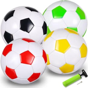 Bola de futebol Skylety tamanho 2 para crianças com bomba, pacote com 4