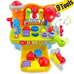 Bancada de trabalho SunnyPal Toys My Little Engineer de 1 a 2 anos com música