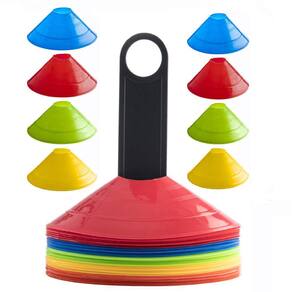 Cones de futebol Prextex, pacote com 40, com suporte para treinamento esportivo