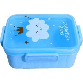 Marmiteira Fofa Azul Meninos Escolar Pote Lancheira Escolar