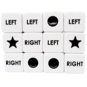 Set Dice Set Left Right Center Game Shoper com 12 dados
