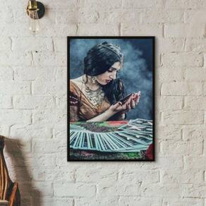 Quadro Vintage Cigana - Cartomante 33X24Cm