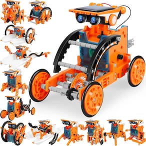 Kit de robô solar Rcovasc 13 em 1 STEM 168 unidades para crianças de 8 a 12 anos