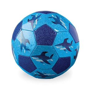 Bola de futebol Crocodile Creek Shark City Glitter para crianças tamanho 3