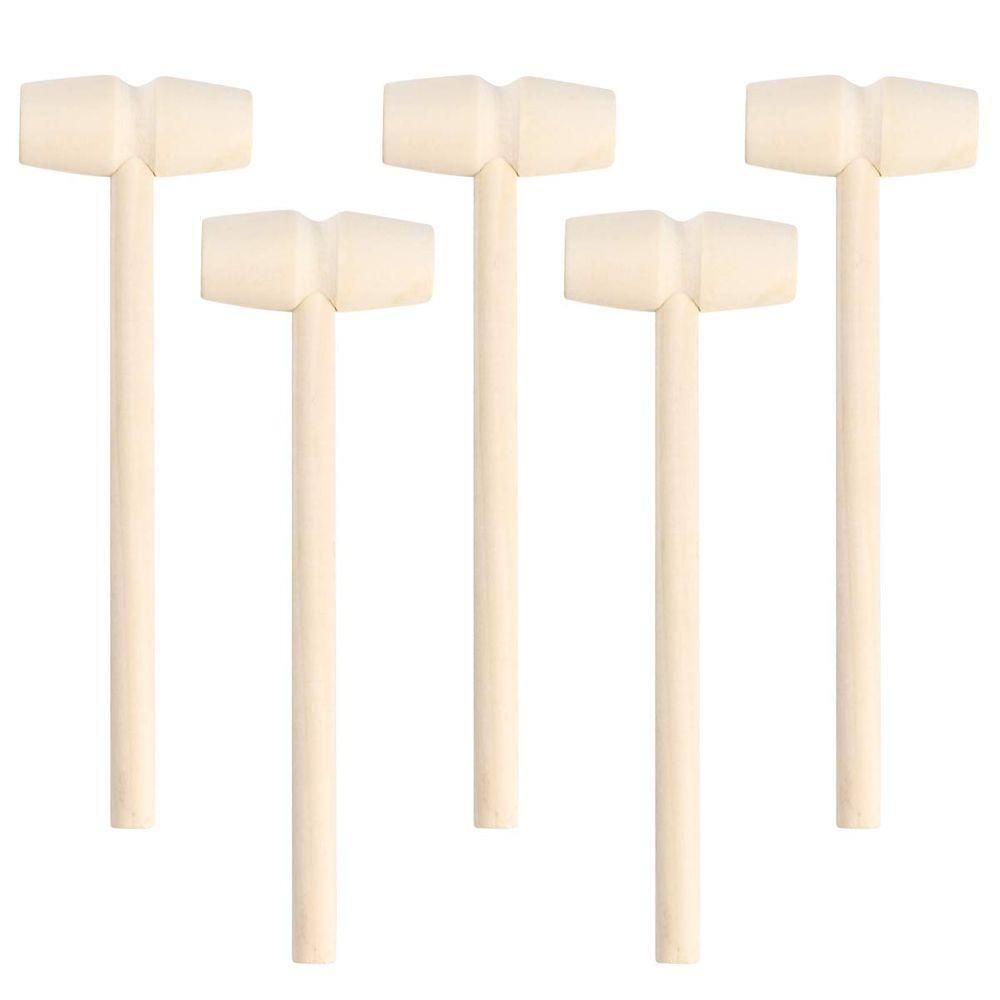 Brinquedo Toyvian Mini Wooden Hammer Mallet Pounding, 10 unidades