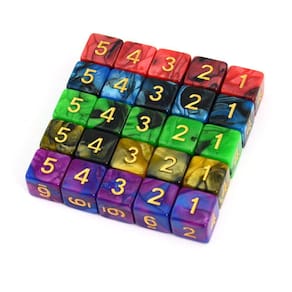 Dice SmartDealsPro D6 Six Sides 16 mm em duas cores (pacote com 25)