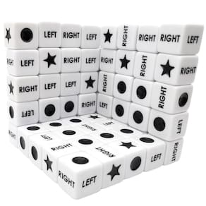 Jogo Dice Shoper Left Right Center com 50 dados de 16 mm