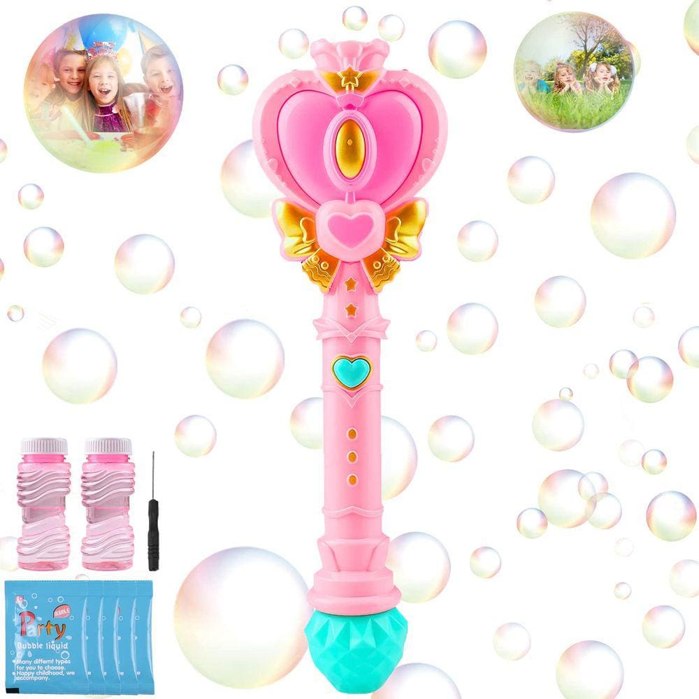 Bubble Wand Tlkiaa Princess Heart com luz para crianças