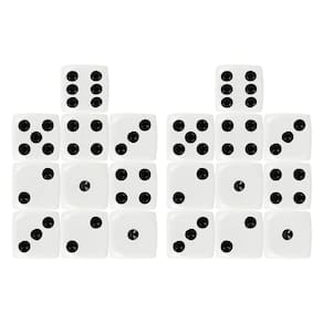 Conjunto de 20 dados de jogo em cubos redondos de 6 lados Black Duck