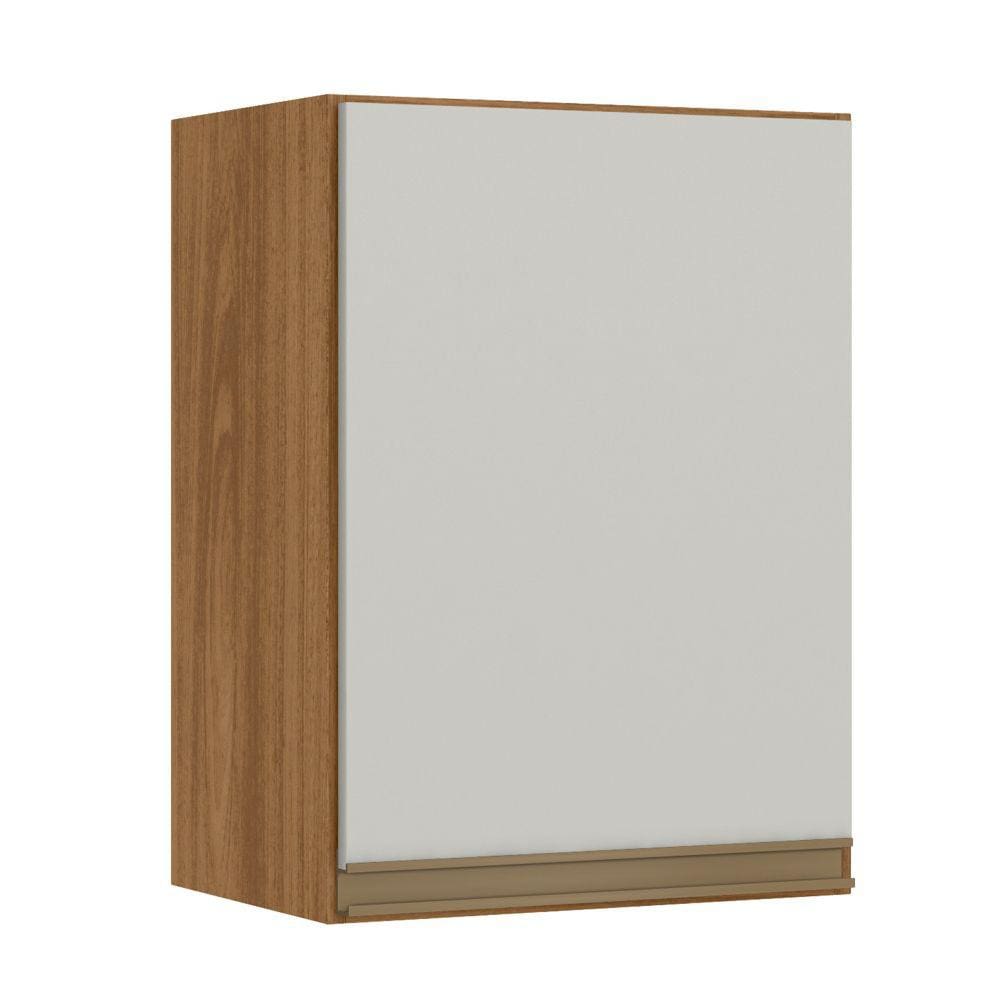 Armário Aéreo Cozinha Multiuso Karen 45cm com 01 Porta Nature Off White  - Desk Design