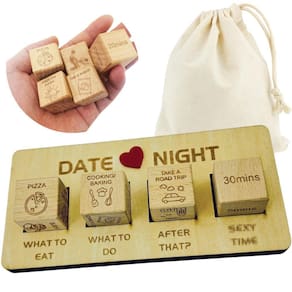 Jogos românticos Date Night Dice HD Wood Craft para casais