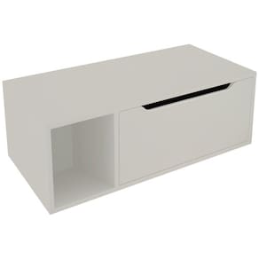 Balcao Gabinete Para Banheiro 1 Porta BN3644 Branco Tecno Mobili