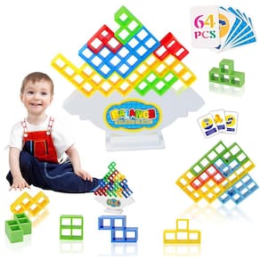 Tetra Tower Game Gloriser 64 unidades Balance Stacking para crianças/adultos