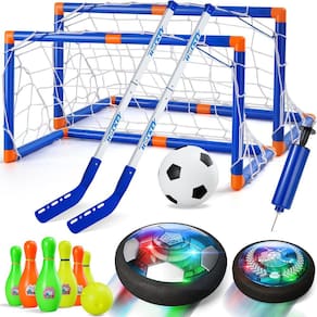 Conjunto de bolas de futebol Hover Nazano 4 em 1 com luzes LED para crianças 3-12