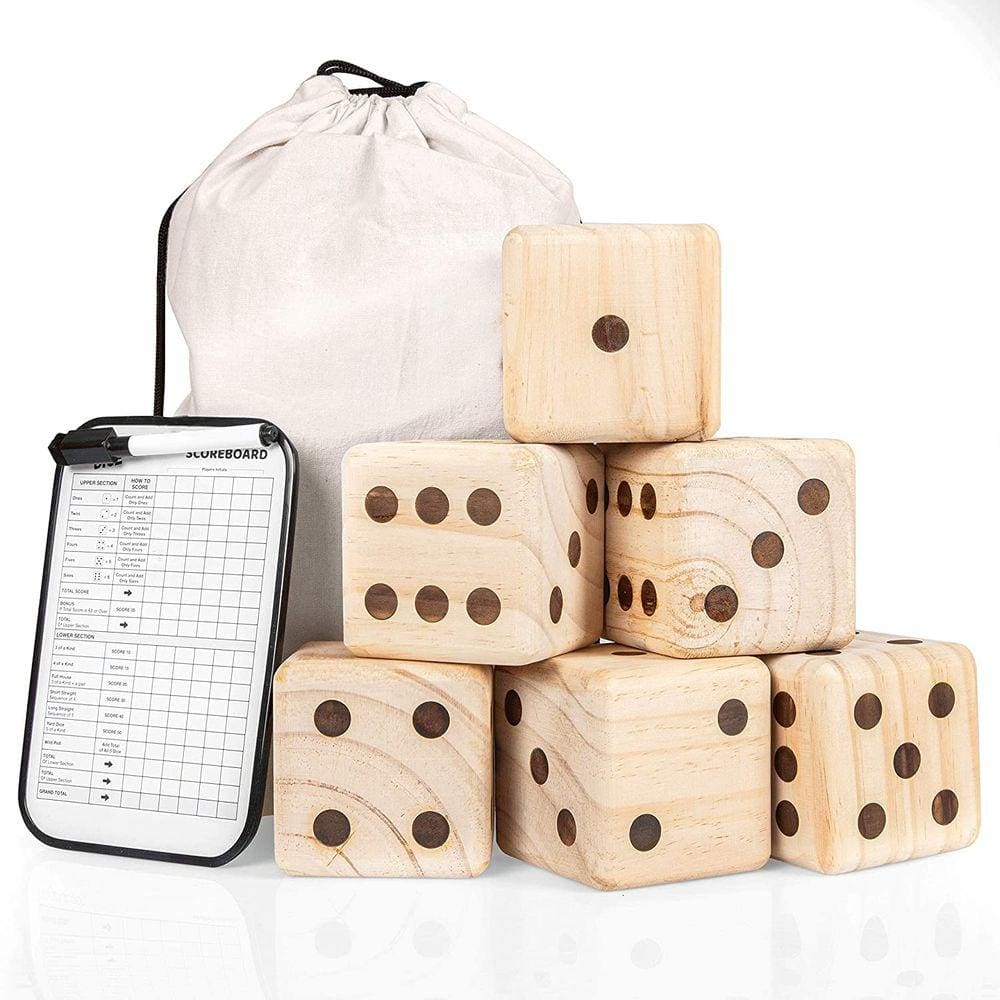 Conjunto de jogos ao ar livre Giant Wooden Yard Dice Barcaloo Yardzee