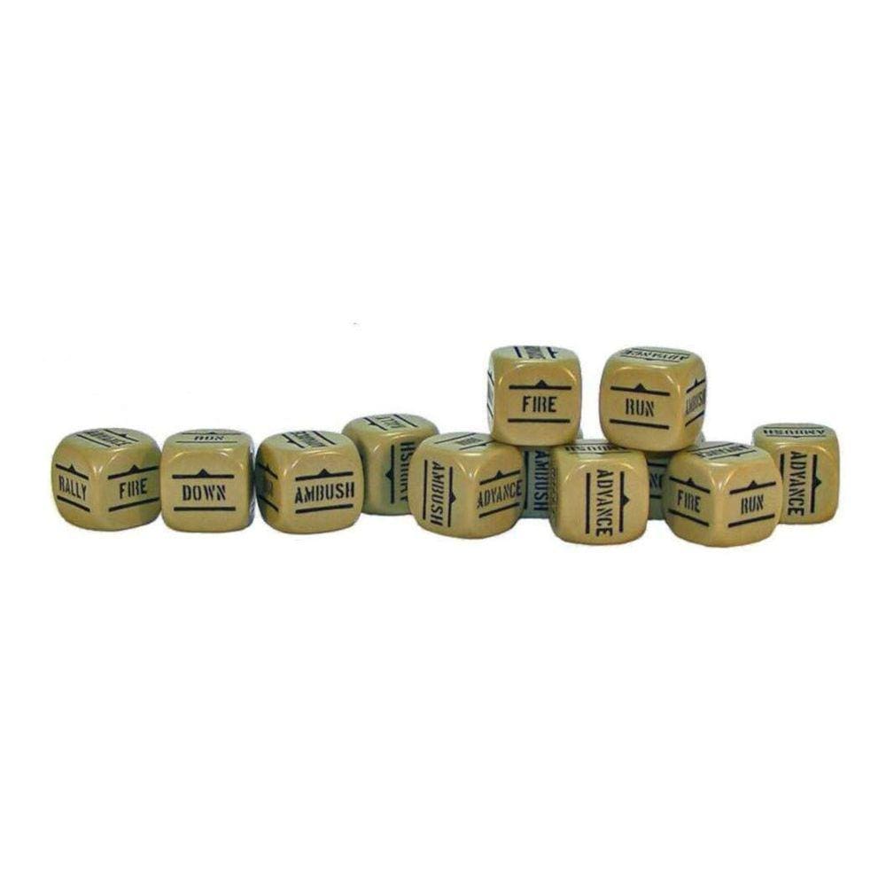 Pacote de dados Bolt Action WWII Military Wargaming Sand x12