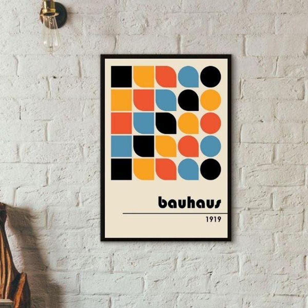 Quadro Arte Abstrata Bauhaus 24X18Cm