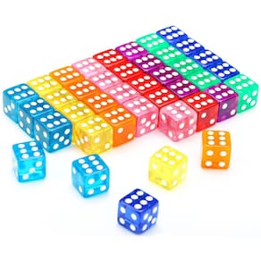 Conjunto de dados de jogo Encham 40 unidades de 6 lados com 8 cores (16 mm)