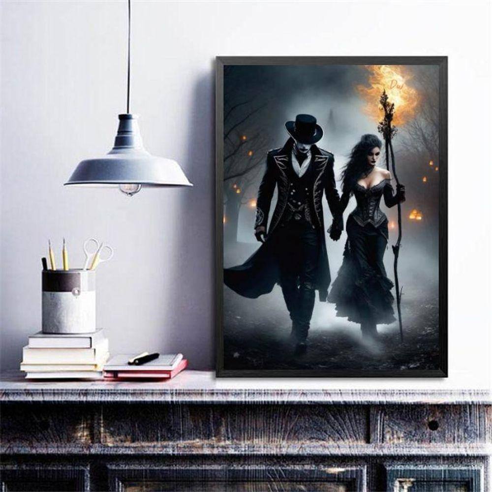 Quadro Exu E Pombagira 24X18Cm