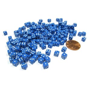 Dice Koplow Games 200 Six Sided D6 5mm azul para jogos de tabuleiro