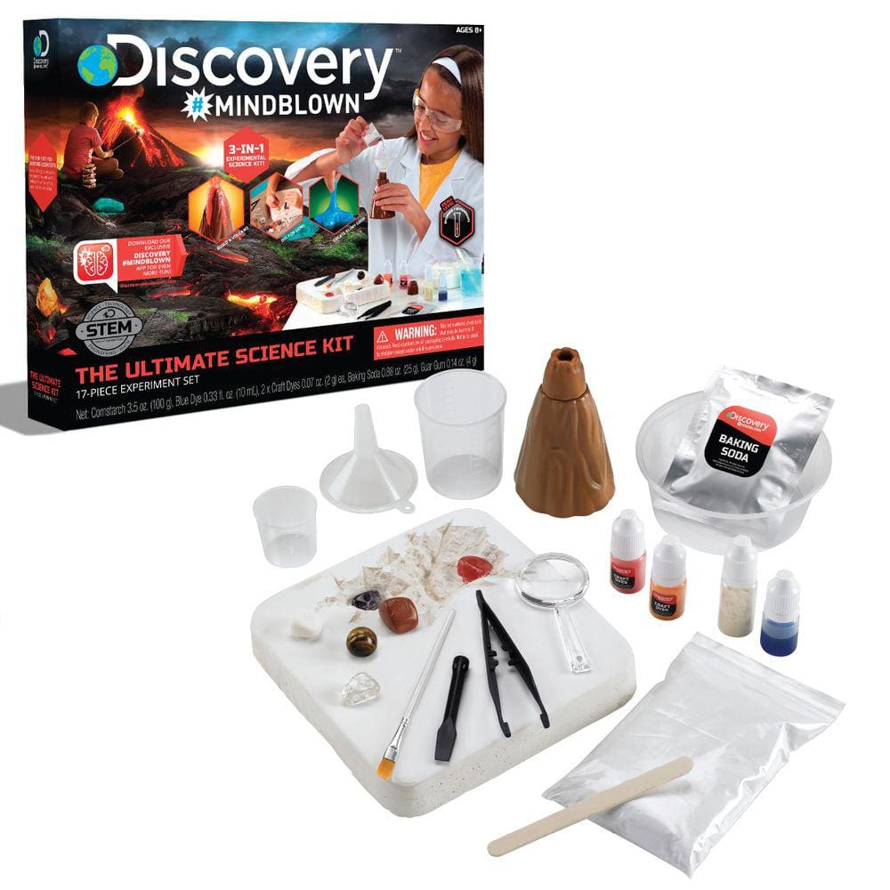 Kit de experiências científicas Discovery Kids #MINDBLOWN 17pc 8+