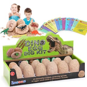 Kit de escavação de ovos de dinossauro INSOON Dino Toys para crianças de 6 a 9 anos