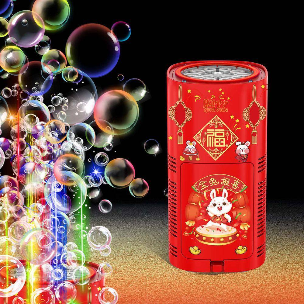 Máquina de bolhas Ivtivfu Fireworks com solução de 150 mL para crianças