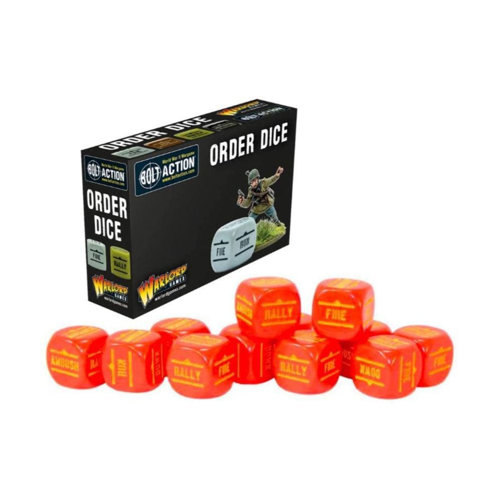Order Dice Set Bolt Action Warlord Games, cor vermelha