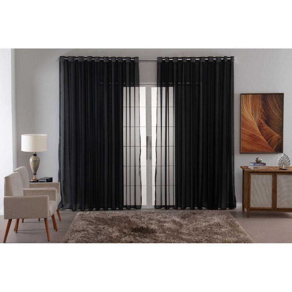 Cortina Voal Liso Delicate Quarto Sala Transparente 400X2,50