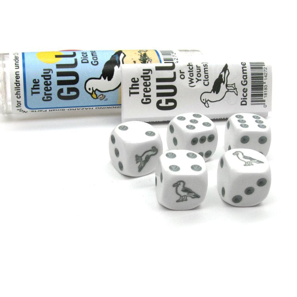 Jogo de dados Koplow Games Greedy Gull com 5 dados e tubos