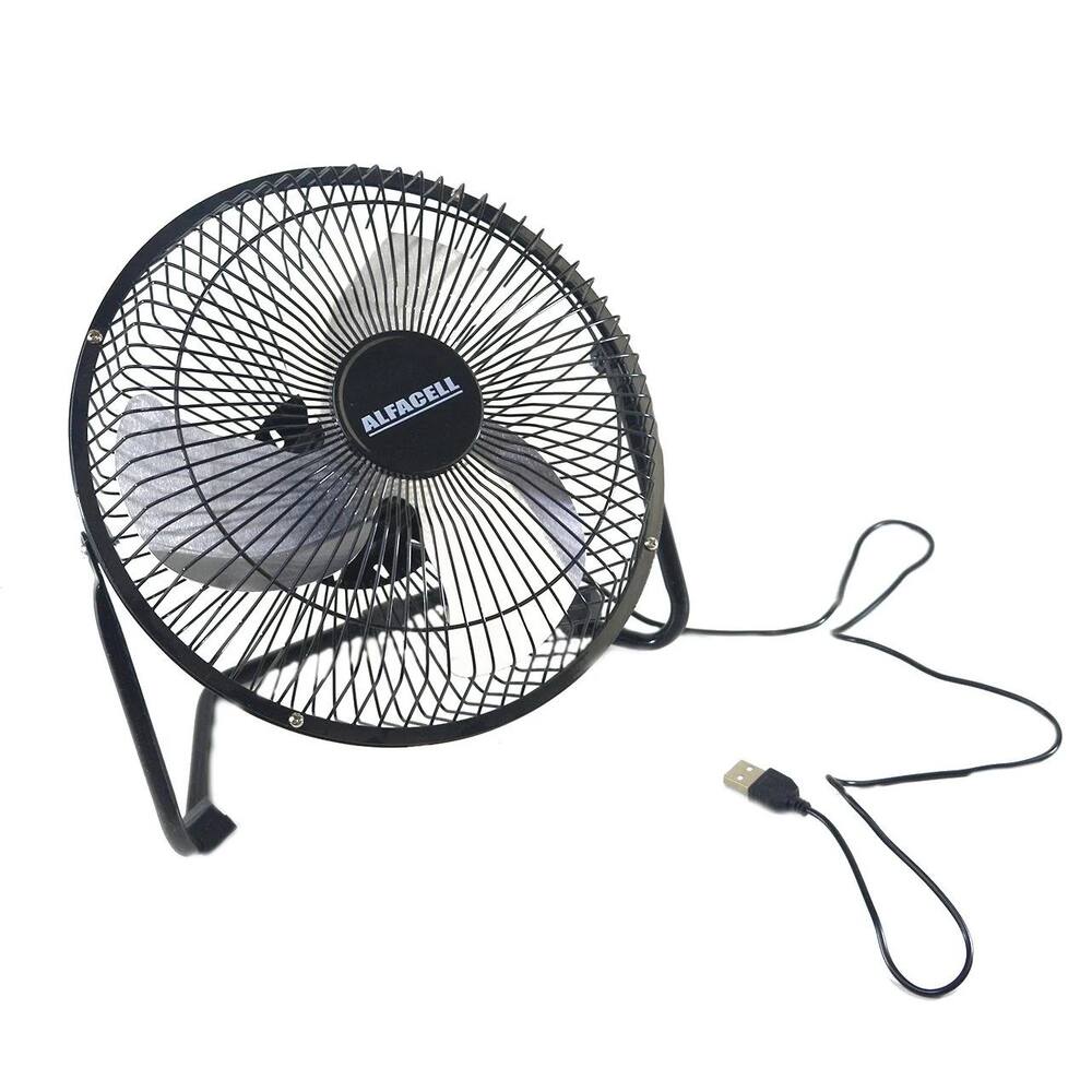 Ventilador de Mesa USB 14cm Ultra Silencioso Preto