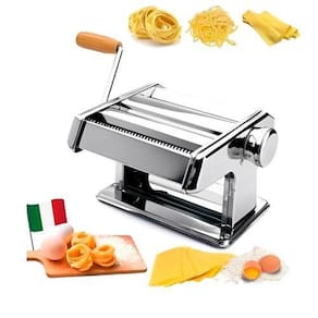 Maquina Manual Faz Massa Macarrão Lasanha Talharim Em Inox