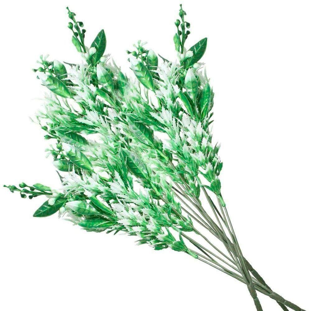 1 Ramo Decoração Arranjo Planta Artificial 5 Galhos Cada 40cm
