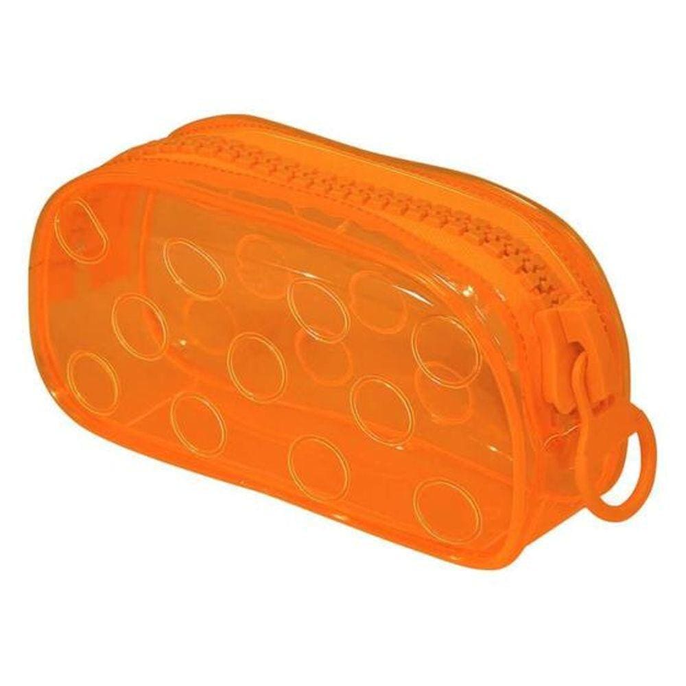 Estojo Escolar Bubble Neon Translúcido Dac