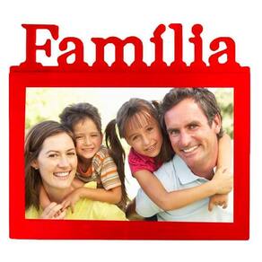 Porta Retrato Família 20x15cm Vermelho