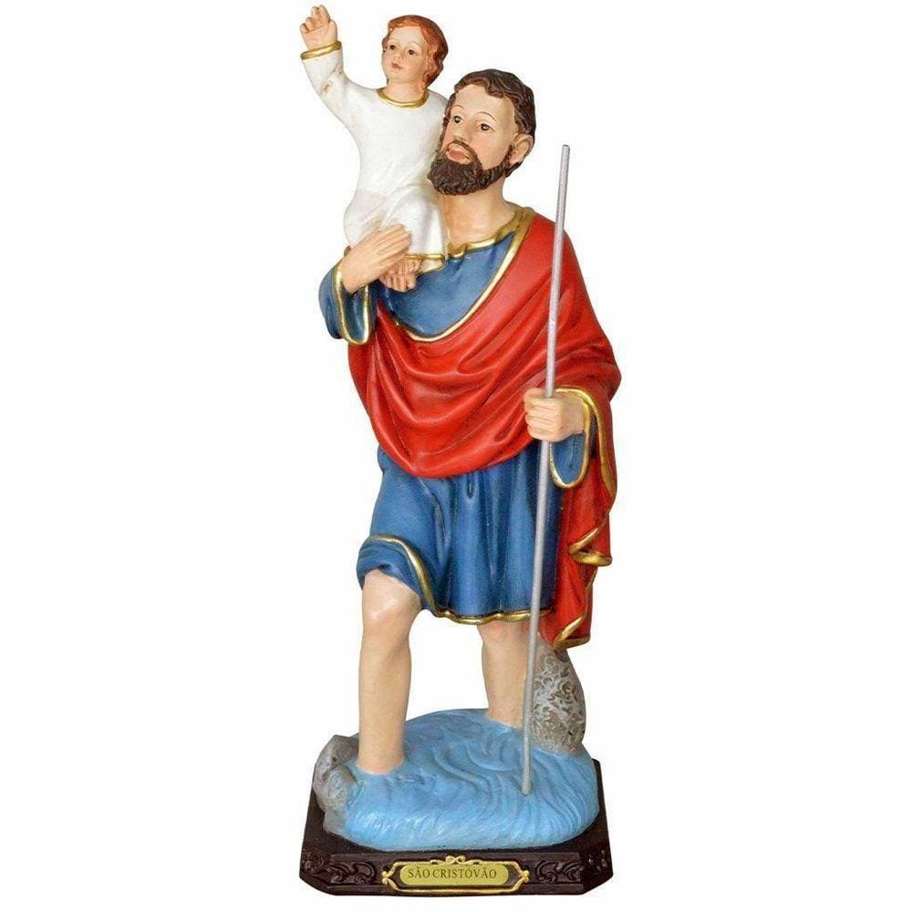 Santo Imagem São Cristóvão Padroeiro Dos Caminhoneiros 30,5cm