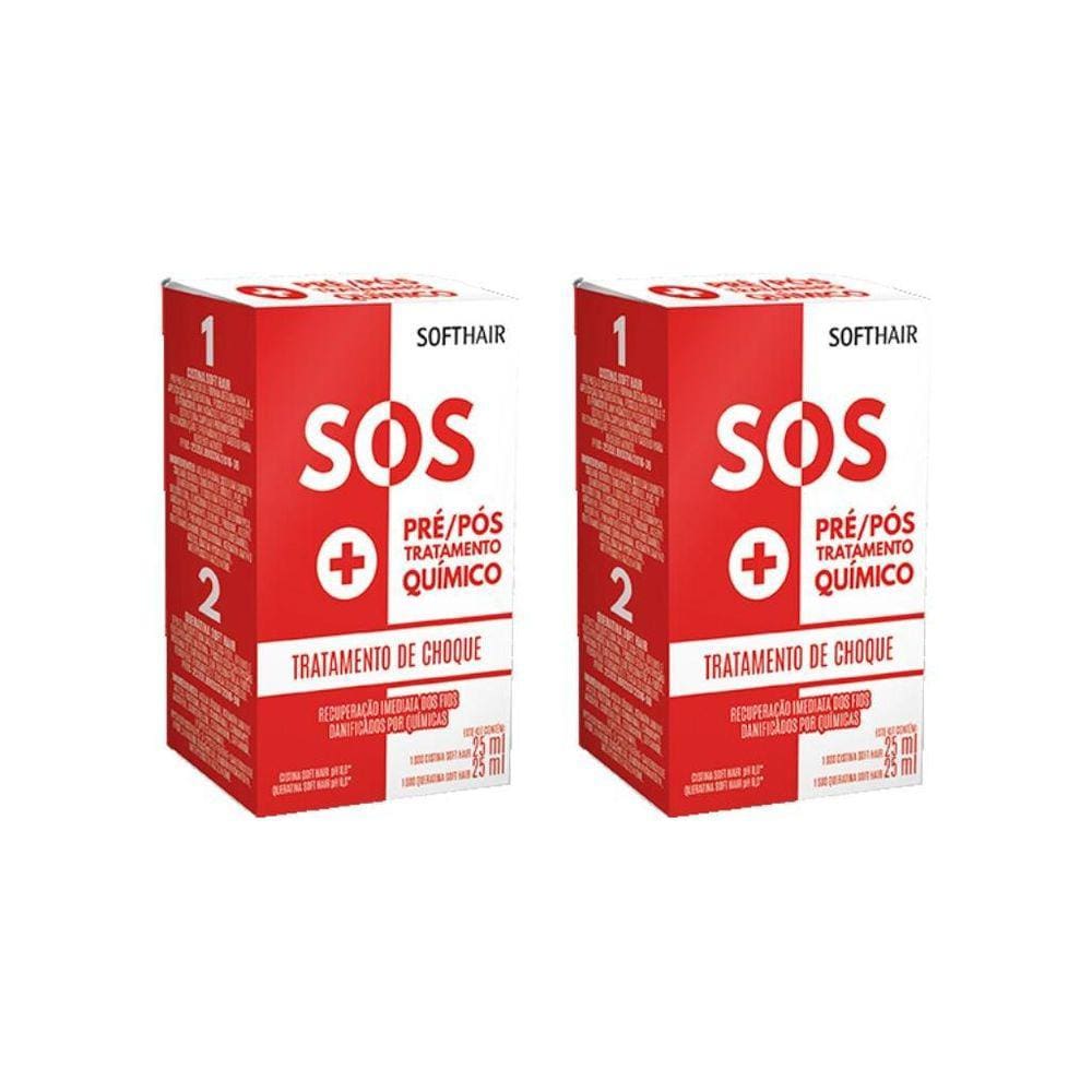 Kit Soft Hair Sos Tratamento De Choque Pre E Pos-Quimica-2Un