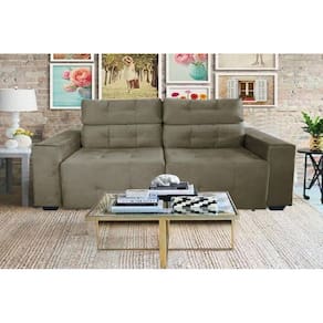 Sofa Dois Lugares 2 Metros Retratil e Reclinavel Rick Capuccino