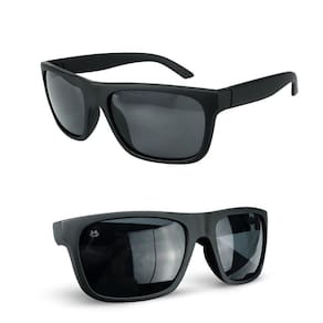 Óculos proteção uv masculino preto emborrachado verao praia estiloso qualidade premium Lente preta