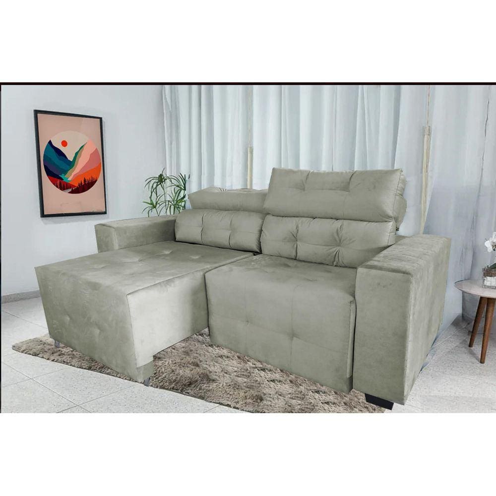 Sofa Dois Lugares 2 Metros Retratil e Reclinavel Rick Rato