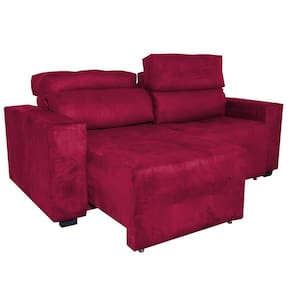 Sofa Dois Lugares 2 Metros Retratil e Reclinavel Rick Vermelho