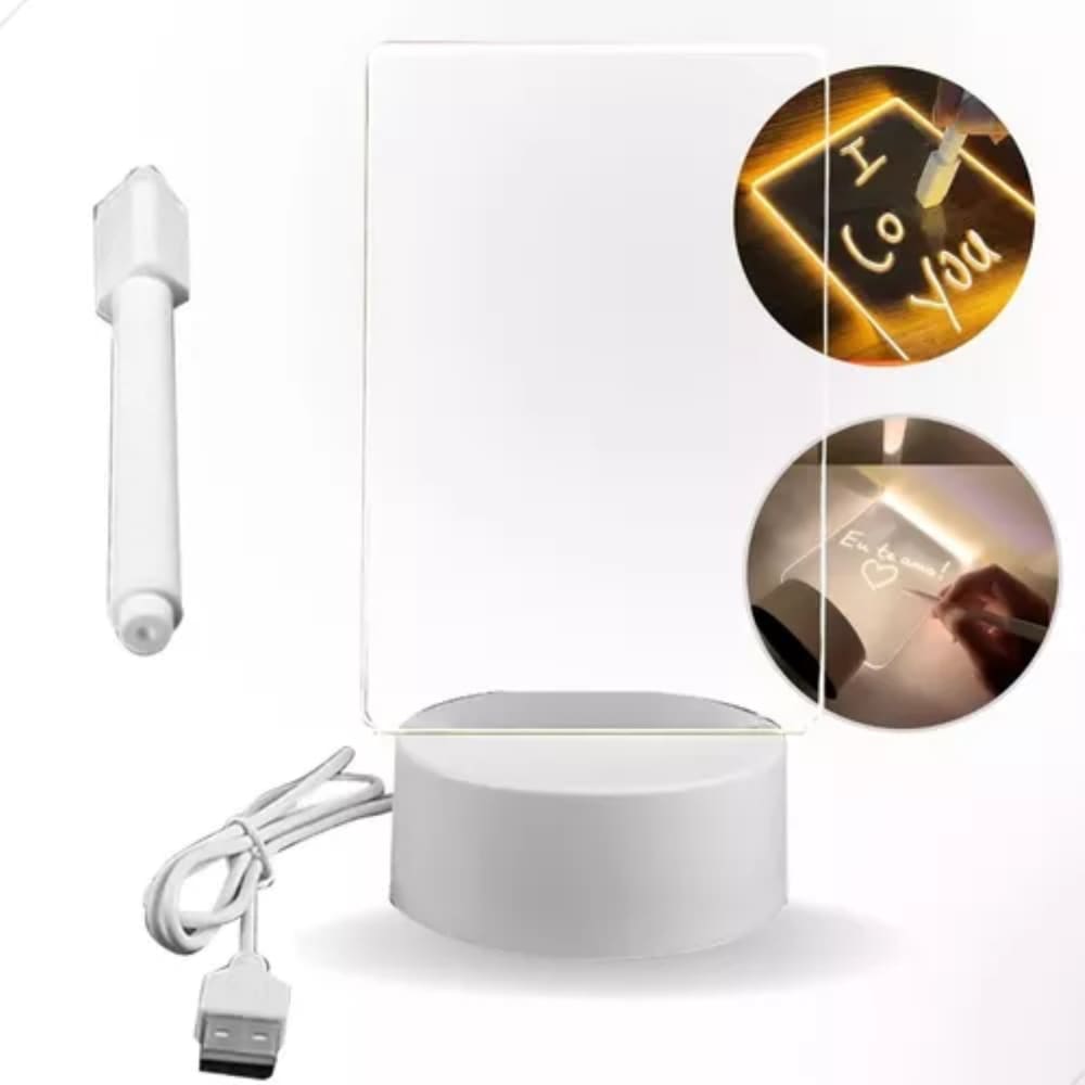 Luminária Quadro de Mensagem Led Lousa Namorados Casamento