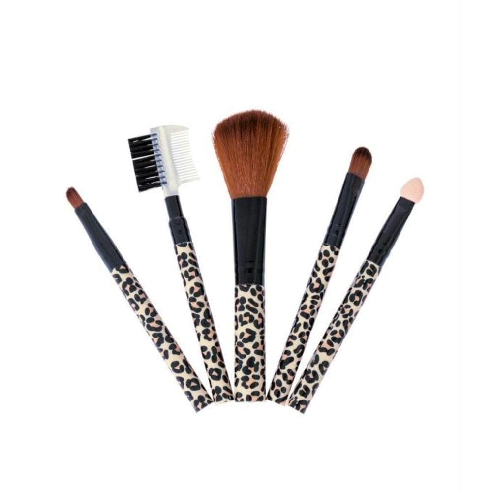 Kit 5 Pincéis Estampados Para Maquiagem