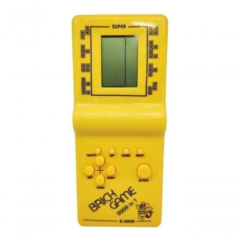 Mini Game Retrô Portátil Brick Game 9999 In 1 Amarelo