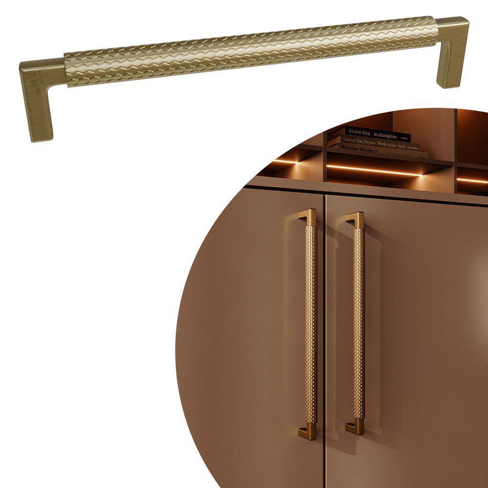 Puxador Zigrinato IL 1780 - Bronze Escovado - 160MM