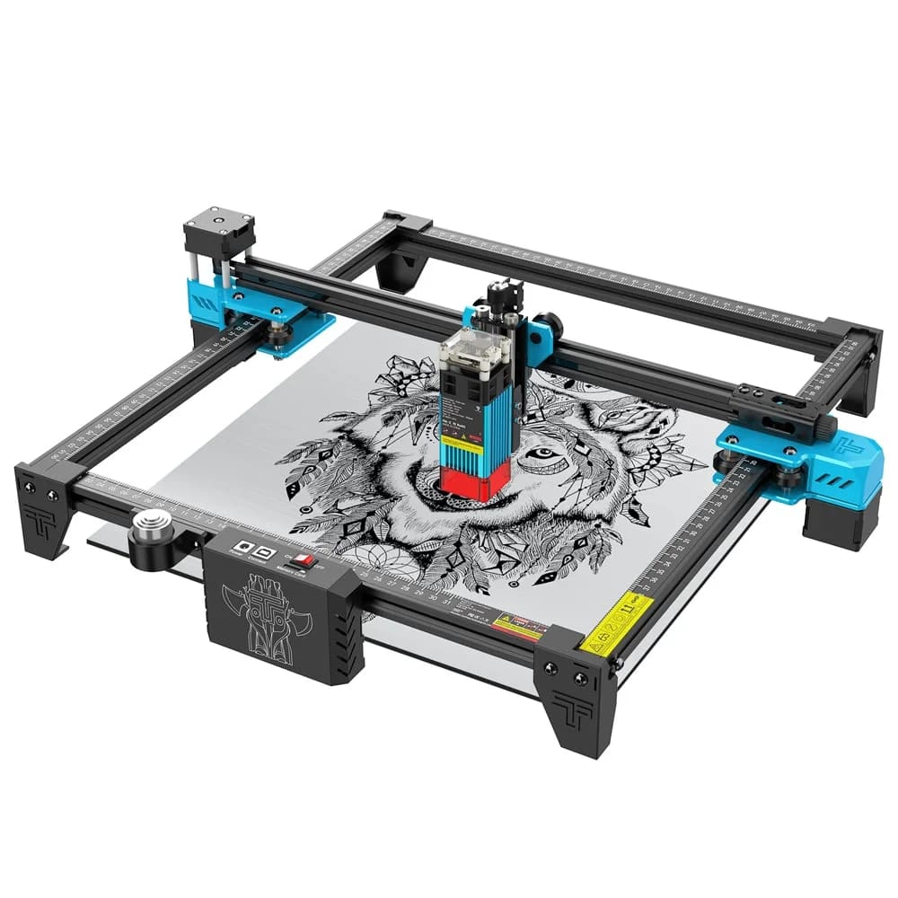 TTS-55 PRO 5.5W Máquina de gravação a laser 40W Cortador a laser Ferramenta de gravação para madeira, metal, alumínio, vidro e couro