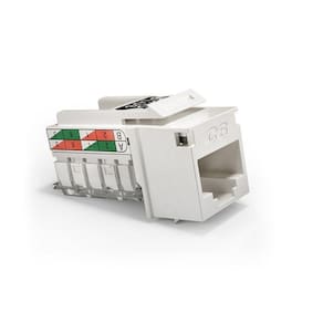 Conector Jack Femea Rj45 Cat.6 T568A/B - Branco 35050424G