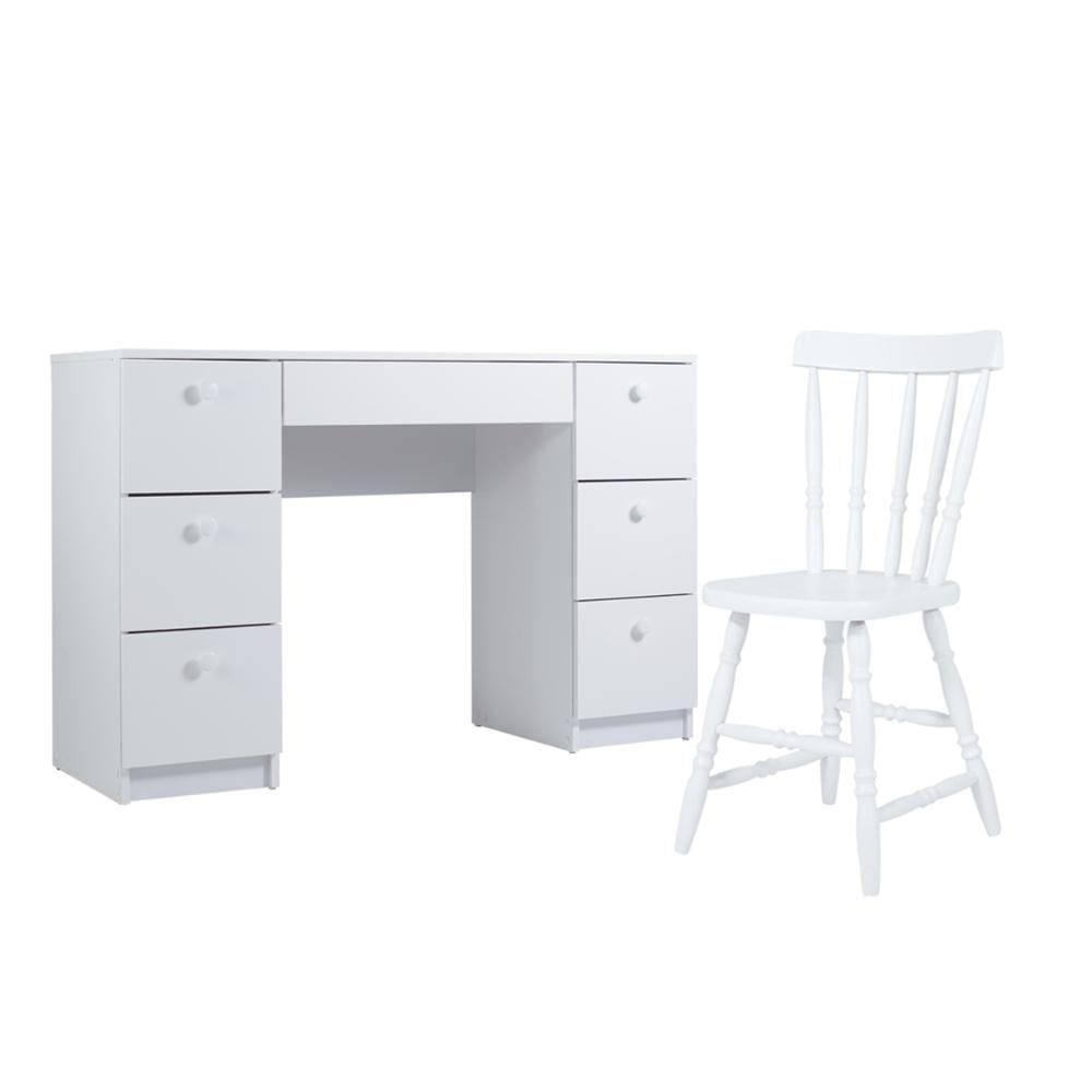 Mesa de escritório Ditália 7 Gavetas com Cadeira PE-100
